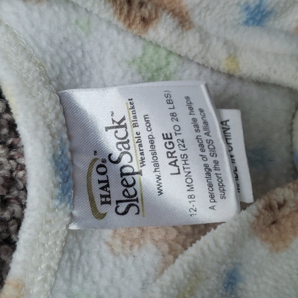 VGUC Halo Teddy Bear Micro-fleece Sleep Sack Wearable Blanket Size Large TOG 1.0 - Picture 2 of 4